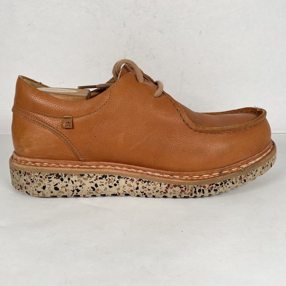 El Naturalista Shoes Mens Size 42 Tan Leather Casual Lace Up Eco Sole Comfort